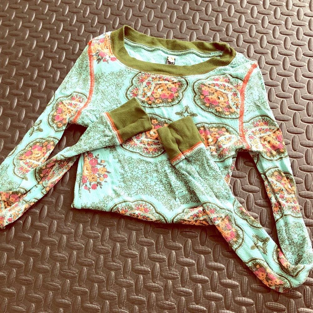 Free People Long Sleeve Boho Shirt